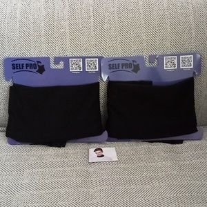 Self Pro neck gator solid black mask Set of 2. Face mask set neck warmer lot